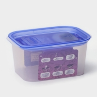 Контейнер для продуктов с паровыпуском, 750 мл, 16&times;11&times;7 см, прямоугольный, цвет микс