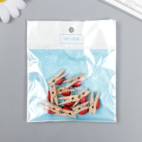 Декор для творчества дерево "Прищепка с божьей коровкой" (набор 10 шт) 2,6х1 см Декор для творчества дерево "Прищепка с божьей коровкой" (набор 10 шт) 2,6х1 см