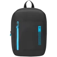 Складной рюкзак Compact Neon, черный с голубым