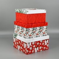 Набор подарочных коробок 3 в 1 &laquo;Счастья в Новом году&raquo;, 18 х 18 х 10 &ndash; 22 х 22 х 12 см, Новый год