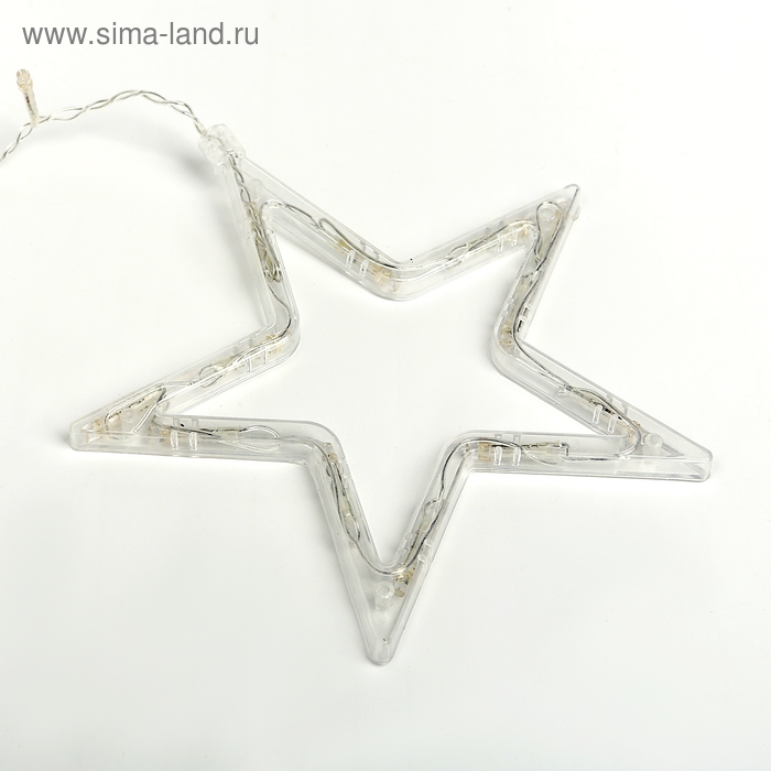 Гирлянда &laquo;Бахрома&raquo; 2.4 &times; 0.9 м с насадками &laquo;Звёзды&raquo;, IP20, прозрачная нить, 138 LED, свечение тёплое белое, 8 режимов, 220 В