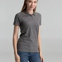 Рубашка поло женская Paname Women черный меланж, размер S