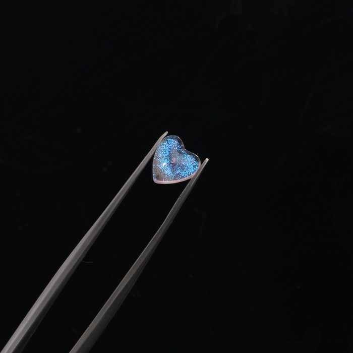 Фигурки для дизайна ногтей &laquo;Сердца&raquo;, объёмные, с блёстками, цвет полупрозрачный/розовый