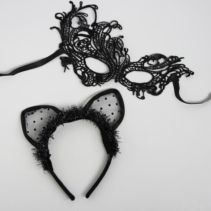 Карнавальный набор «Кошечка», маска, ушки Карнавальный набор «Кошечка», маска, ушки
