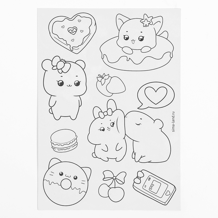 Аппликация стразами для детей &laquo;Милахи&raquo;, А6, набор для творчества