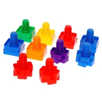 Конструктор «Болты и гайки», в контейнере, 10 болтов и гаек Конструктор «Болты и гайки», в контейнере, 10 болтов и гаек