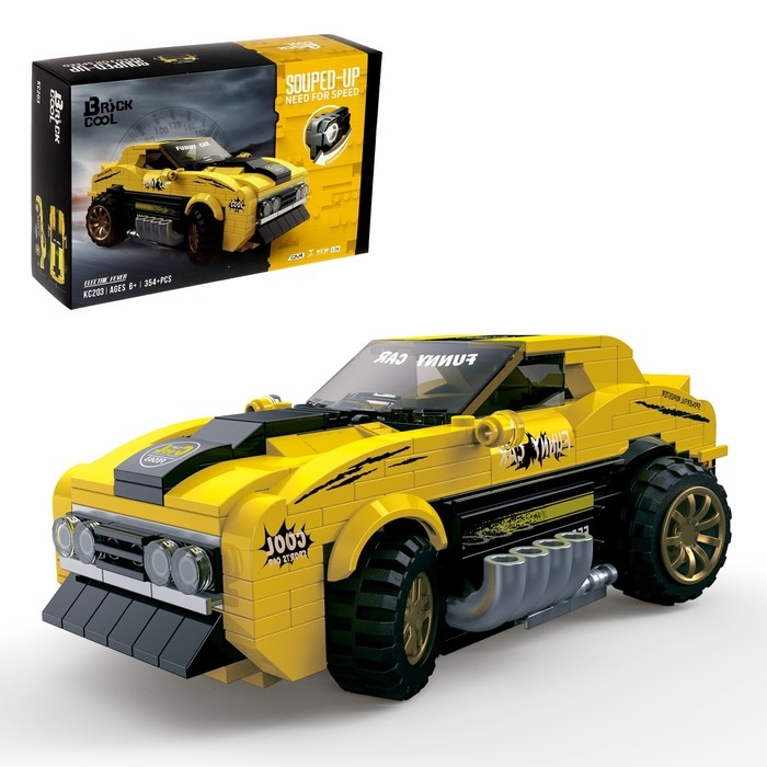 Конструктор Гонка «Шершень», инерционный механизм, 354 детали Конструктор Гонка «Шершень», инерционный механизм, 354 детали