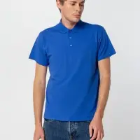 Рубашка поло мужская Summer 170 ярко-синяя (royal), размер L