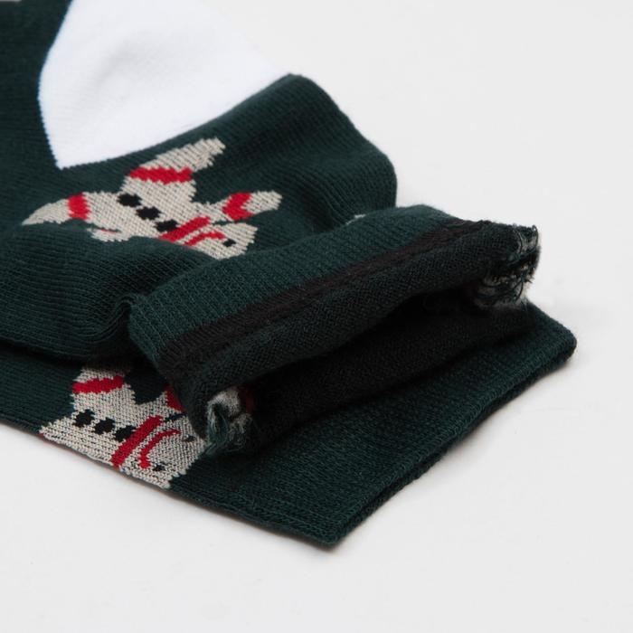 Носки детские &laquo;Печеньки&raquo; цвет тёмно-зелёный, размер 22-24