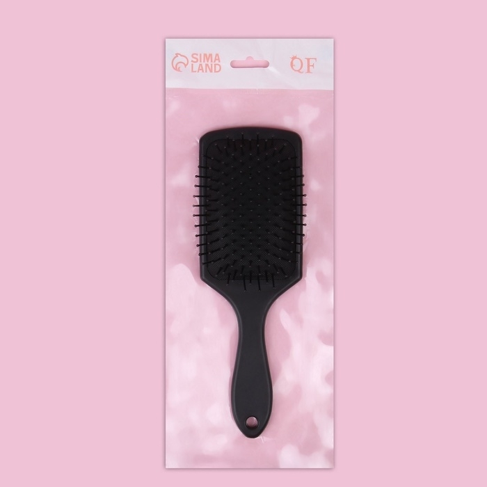 Расчёска массажная, 8 &times; 24 см, цвет чёрный