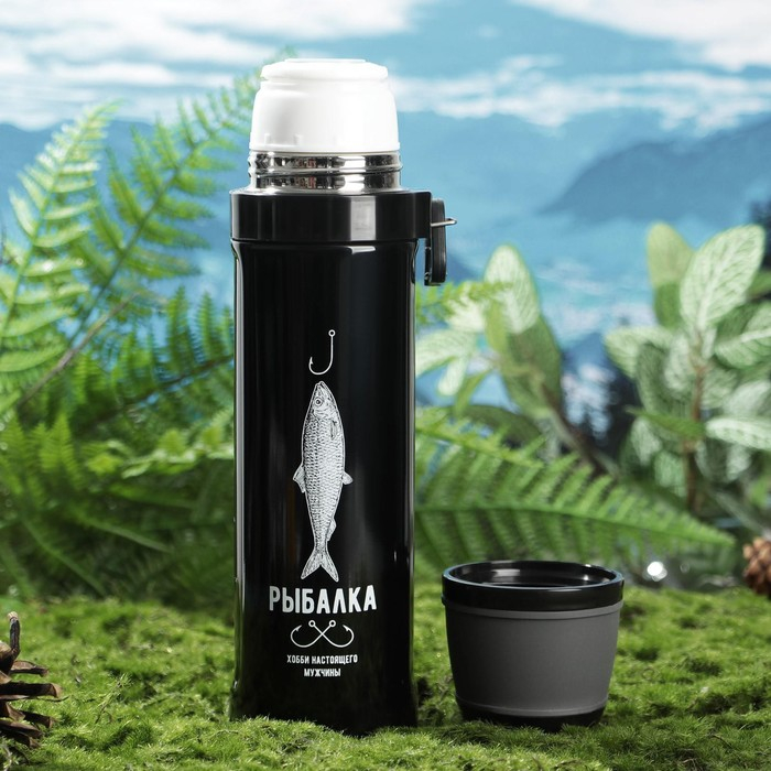 Термос с карабином &laquo;Рыбалка&raquo;, 500 мл, сохраняет тепло 14 ч