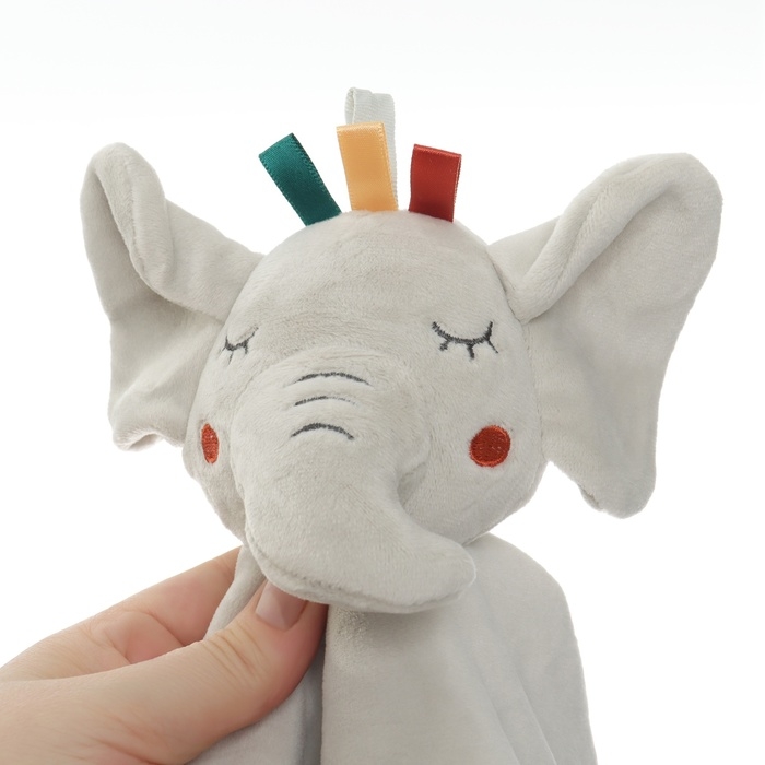 Комфортер - игрушка &laquo;Слоник Эли&raquo;, погремушка, прорезыватель, цвет серый, Крошка Я