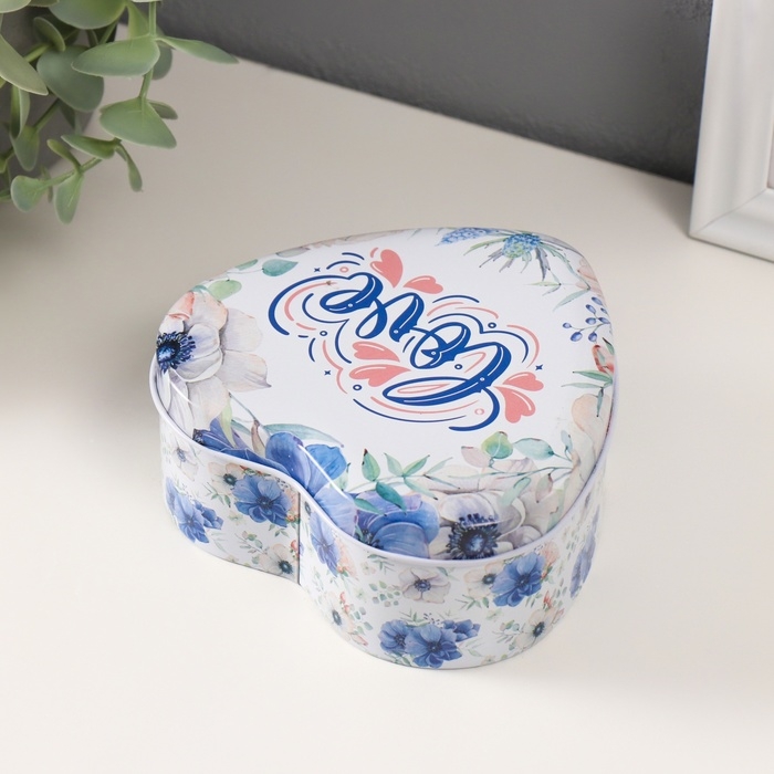 Шкатулка металл сердце Шкатулка металл сердце "Любовь" набор 3 шт 10,5х12,6х5 см