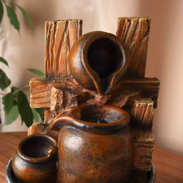 Фонтан "Алойз" бочки, 28х16 см (с подсветкой, без шарика)