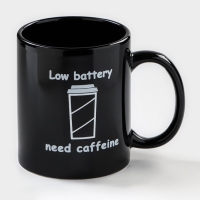 Кружка - хамелеон керамическая Доляна &laquo;Кофе&raquo;, 350 мл, цвет чёрный