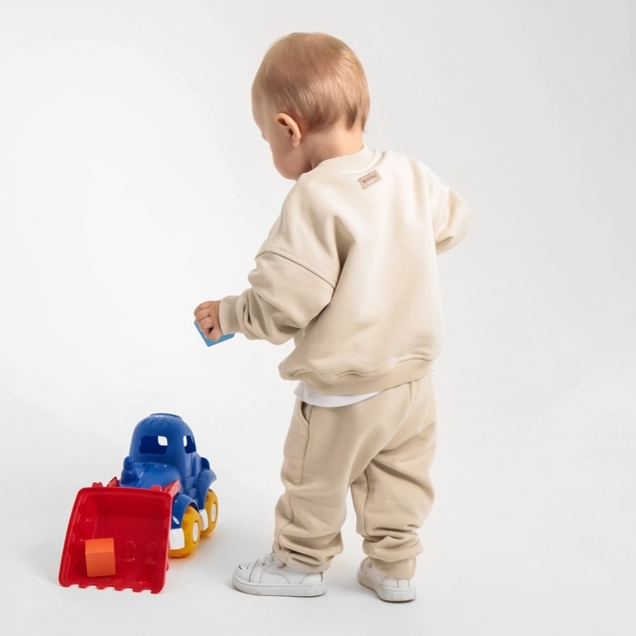 Толстовка детская MINAKU: Basic Line BABY, цвет бежевый, рост 68-74 Толстовка детская MINAKU: Basic Line BABY, цвет бежевый, рост 68-74