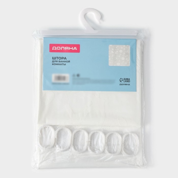Штора для ванны Доляна «Море», 180×180 см, EVA, цвет прозрачный Штора для ванны Доляна «Море», 180×180 см, EVA, цвет прозрачный