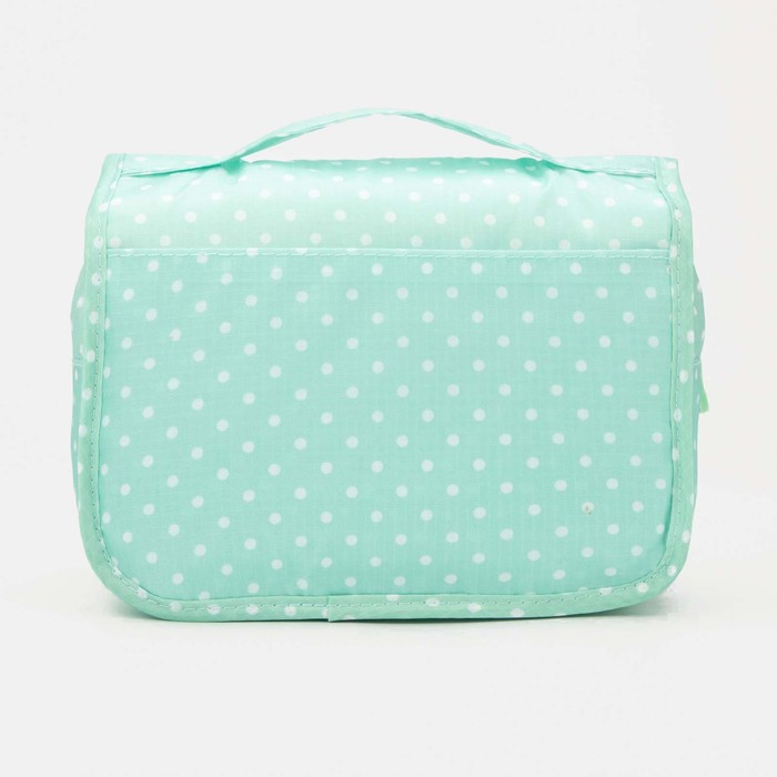 Косметичка-несессер на липучках, с крючком, цвет мятный