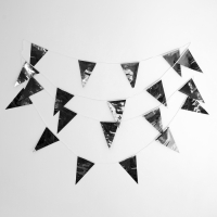 Гирлянда «Флажки», 20 флажков, 10 метров, цвет серебристый Гирлянда «Флажки», 20 флажков, 10 метров, цвет серебристый