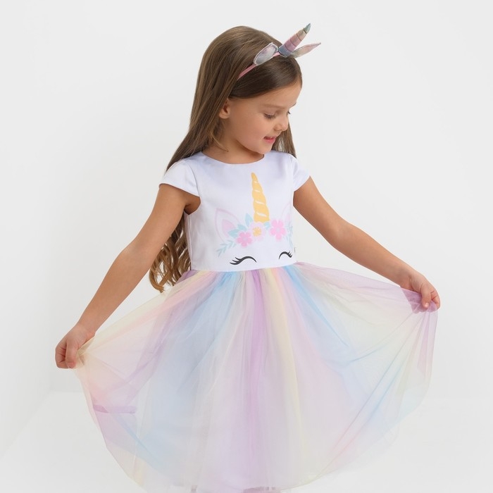 Платье детское "Единорог" KAFTAN, р. 30 (98-104 см)