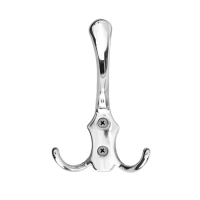 Крючок мебельный ТУНДРА TKT004, трехрожковый, хром