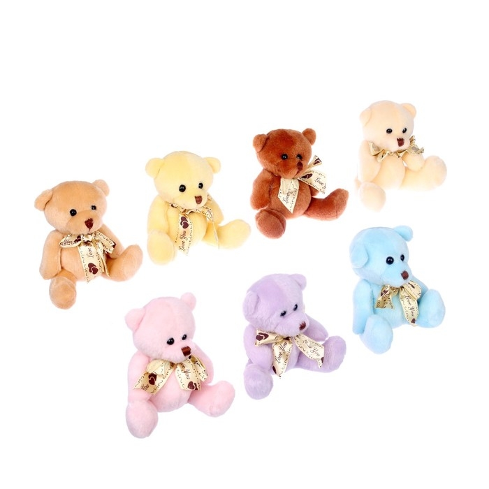 Мягкая игрушка &laquo;Мишка с бантом&raquo;, цвета МИКС
