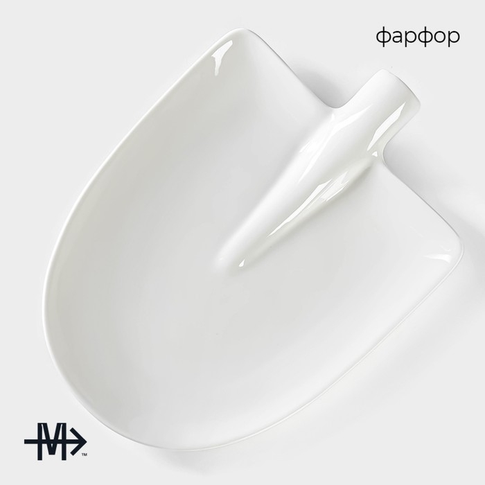 Блюдо фарфоровое Magistro &laquo;Бланш&raquo;, 24&times;18&times;4,5 см, цвет белый