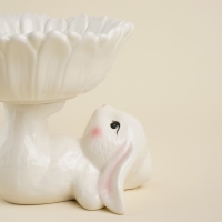 Конфетница керамическая SL Home «Лесные кролики», 19×17,5×15 см, цвет белый Конфетница керамическая SL Home «Лесные кролики», 19×17,5×15 см, цвет белый