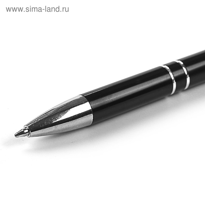 Ручка шариковая автоматическая, 0.5 мм, стержень синий, чёрный корпус Ручка шариковая автоматическая, 0.5 мм, стержень синий, чёрный корпус