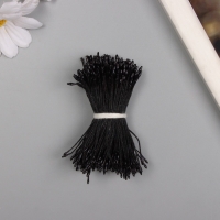 Тычинки для искусственных цветов глянец "Рисинки" чёрный набор 360 шт длина 6 см Тычинки для искусственных цветов глянец "Рисинки" чёрный набор 360 шт длина 6 см