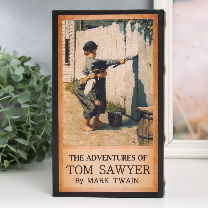 Сейф-книга дерево кожзам Сейф-книга дерево кожзам "Приключения Тома Сойера" 21х13х5 см