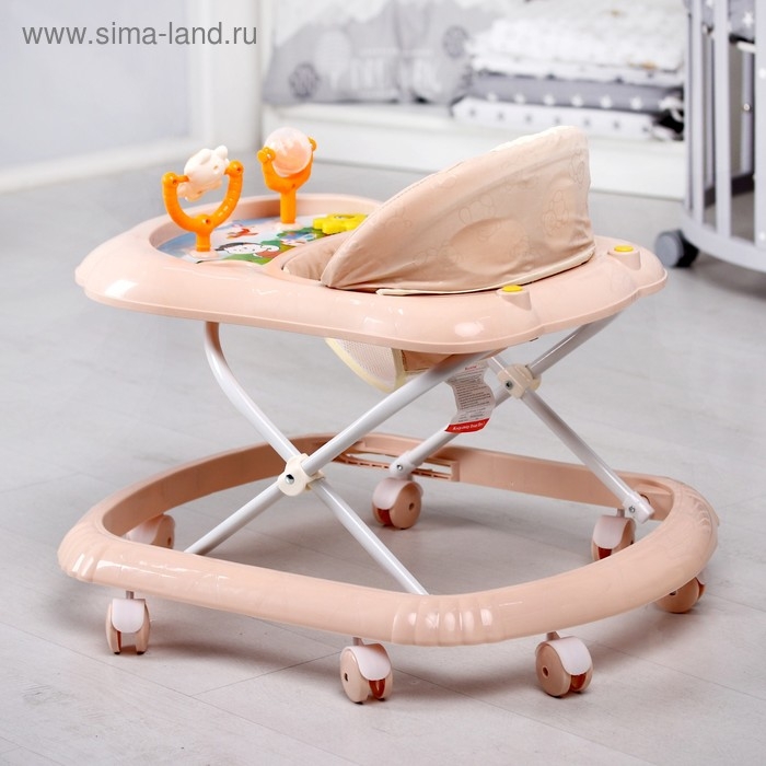 Ходунки &laquo;Верный друг&raquo;, 7 колес, муз. игрушки, бежевый