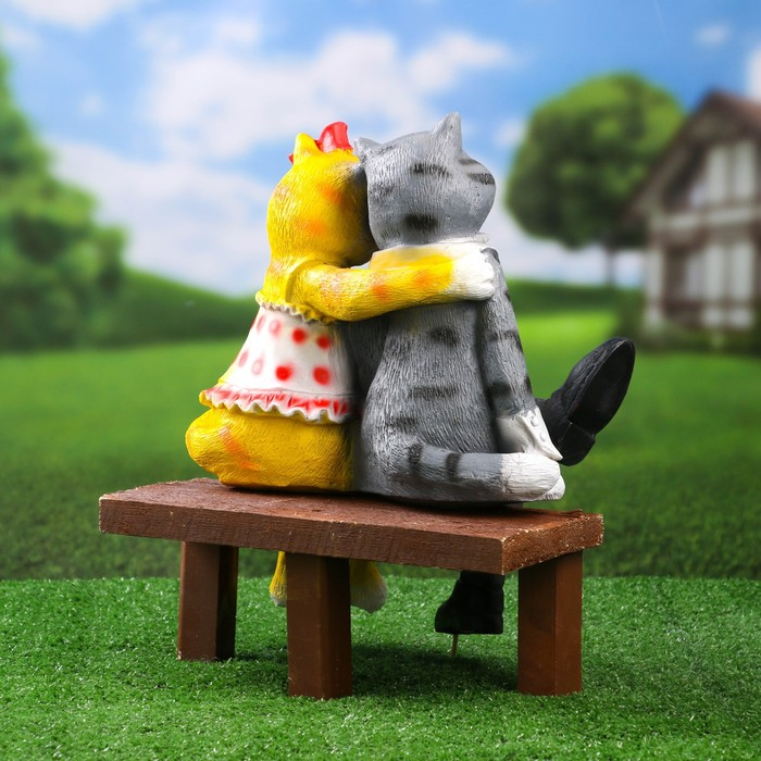 Садовая фигура Садовая фигура "Коты на лавке" 18х42х40см