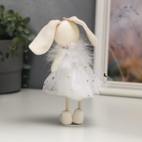 Сувенир текстиль "Милая зайка в платье с золотыми точками" 18х5х4 см Сувенир текстиль "Милая зайка в платье с золотыми точками" 18х5х4 см