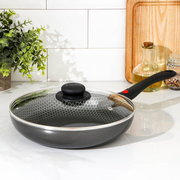 Cковорода Forever, d=26 см, съёмная ручка, стеклянная крышка, антипригарное покрытие, цвет черный Cковорода Forever, d=26 см, съёмная ручка, стеклянная крышка, антипригарное покрытие, цвет черный