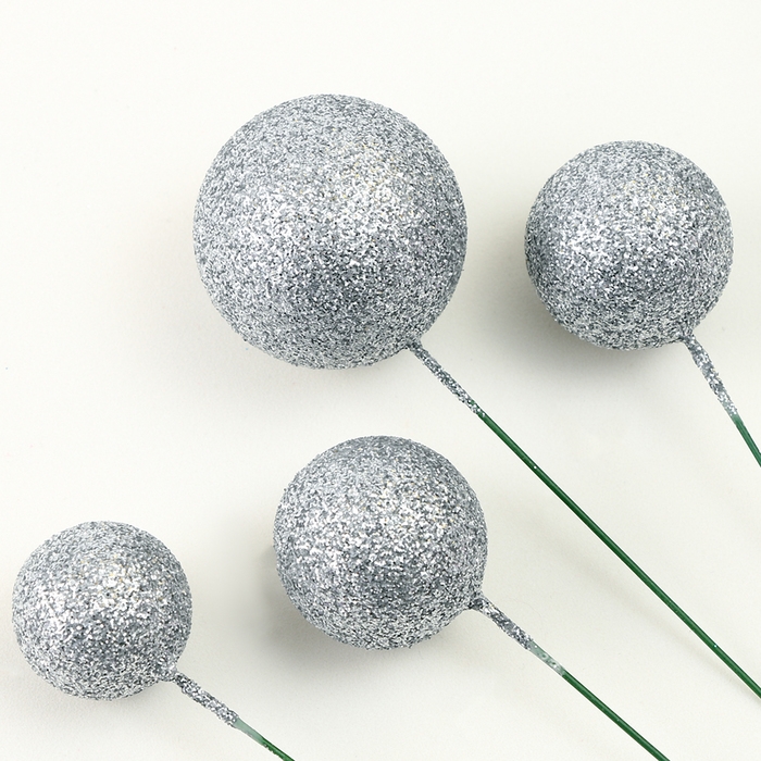 Набор топперов «Бусины», набор 20 шт., цвет серебро Набор топперов «Бусины», набор 20 шт., цвет серебро