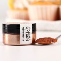 Глиттер кандурин «Золотисто-медный» для десертов и напитков, водорастворимый, 5 г. Глиттер кандурин «Золотисто-медный» для десертов и напитков, водорастворимый, 5 г.