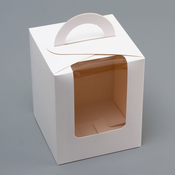 Коробка для кулича белая, кондитерская упаковка, 15 x 15 x 18 см Коробка для кулича белая, кондитерская упаковка, 15 x 15 x 18 см