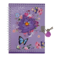 Записная книжка подарочная на замочке, А6+,50 листов, линия, "Цветы", МИКС Записная книжка подарочная на замочке, А6+,50 листов, линия, "Цветы", МИКС