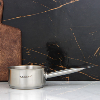 Ковш без крышки «Общепит», 1 л, d=14 см, h=7 см, металлическая ручка, с теплораспределительным слоем, индукция Ковш без крышки «Общепит», 1 л, d=14 см, h=7 см, металлическая ручка, с теплораспределительным слоем, индукция