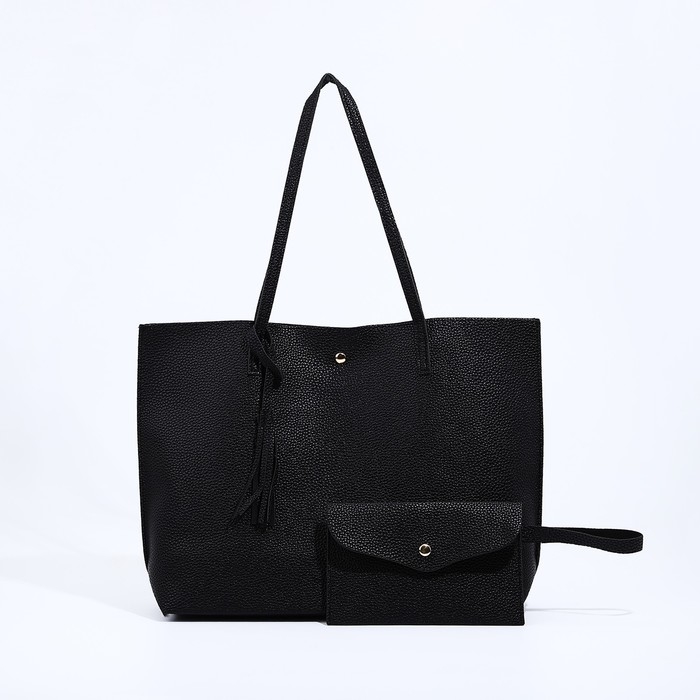 Сумка женская тоут на магните, цвет чёрный Сумка женская тоут на магните, цвет чёрный