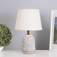 Лампа настольная "Линии" 1х40Вт Е14 серый/белый 20х20х32см Лампа настольная "Линии" 1х40Вт Е14 серый/белый 20х20х32см