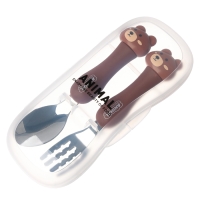 Набор детских столовых приборов в футляре &laquo;Медвежата&raquo;, вилка, ложка