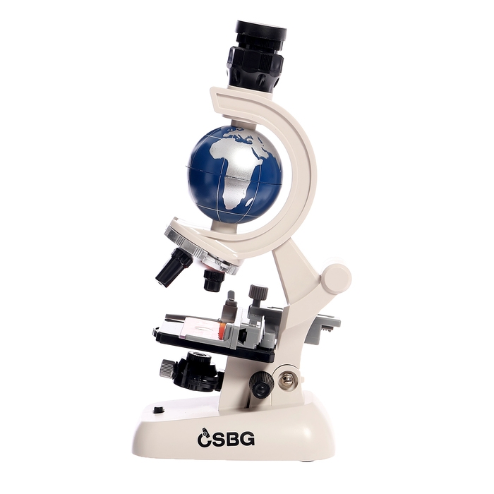 Микроскоп, с планетой, держатель для телефона, подсветка, увеличение x100, x400, x1200