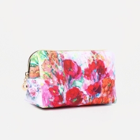 Косметичка на молнии, цвет белый/розовый Косметичка на молнии, цвет белый/розовый