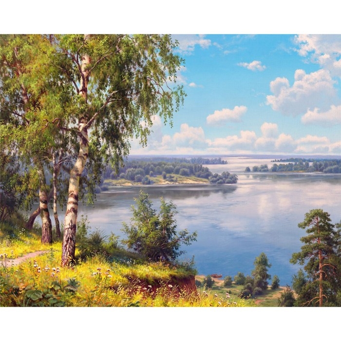 Алмазная мозаика с полным заполнением на холсте «Березки», 40 х 50 см Алмазная мозаика с полным заполнением на холсте «Березки», 40 х 50 см