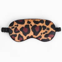 Маска шелковая для сна &laquo;Лео&raquo;, 20 х 9 см, цвет коричневый