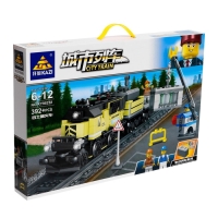 Конструктор ЖД «Грузовой тепловоз», работает от батареек, 392 детали Конструктор ЖД «Грузовой тепловоз», работает от батареек, 392 детали