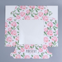 Коробка для капкейков, кондитерская упаковка с окном, 9 ячеек «Розы», 25 х 25 х 10 см Коробка для капкейков, кондитерская упаковка с окном, 9 ячеек «Розы», 25 х 25 х 10 см