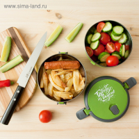 Ланч - бокс «Будет вкусно», 2 отделения по 500 мл, 13х17 см, МИКС Ланч - бокс «Будет вкусно», 2 отделения по 500 мл, 13х17 см, МИКС